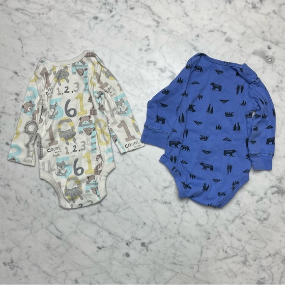 Koala Baby Carter's Bear Animal Print Long Sleeve Bodysuit 6M - Picture 8 of 8